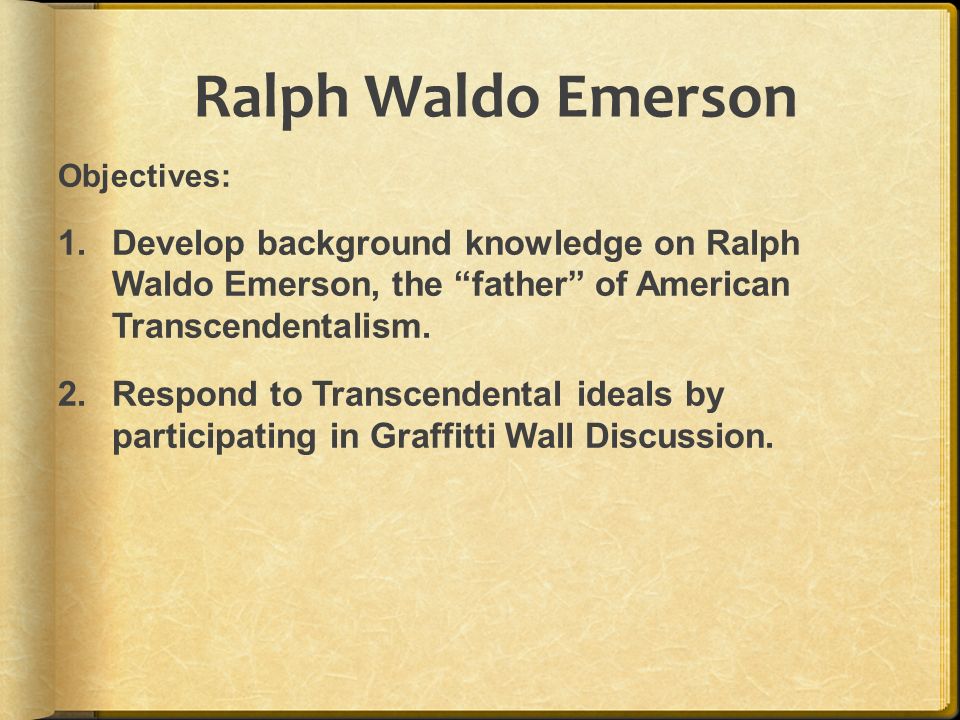 A biography of ralph waldo emerson an american transcendentalist